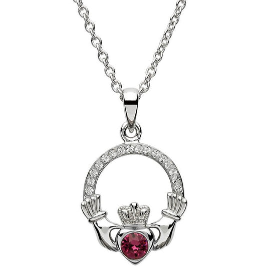 Shanore Claddagh Birthstone Pendant - February