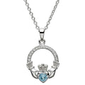 Shanore Claddagh Birthstone Pendant - March