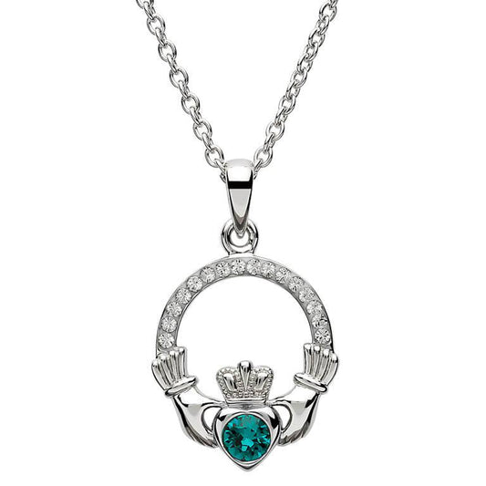 Shanore Claddagh Birthstone Pendant - May