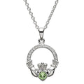 Shanore Claddagh Birthstone Pendant - August