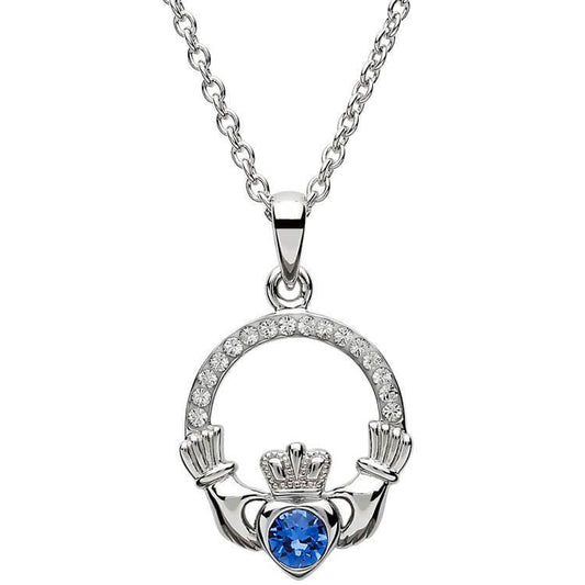 Shanore Claddagh Birthstone Pendant - September