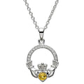 Shanore Claddagh Birthstone Pendant - November