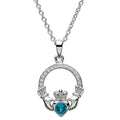 Shanore Claddagh Birthstone Pendant - December