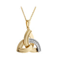 14K GOLD DIAMOND TRINITY KNOT NECKLACE