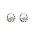 Silver Kids Claddagh Stud Earrings