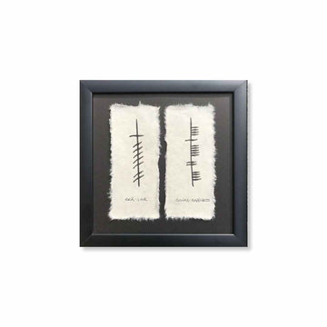 Ogham 'Love and Happiness' Framed Irish Gift