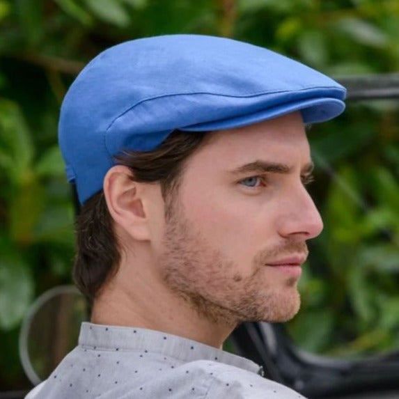 Mucros Blue Linen Cap