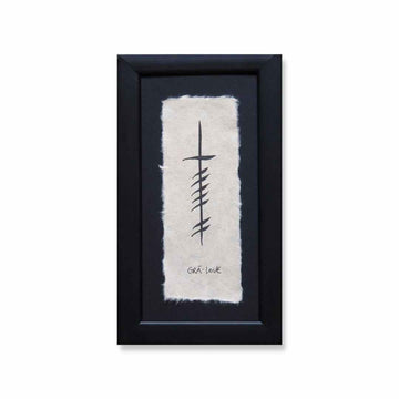 Ogham 'Grá' (Love) Framed Irish Gift