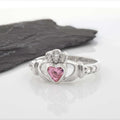 Shanore Silver Claddagh Ring October Birthstone