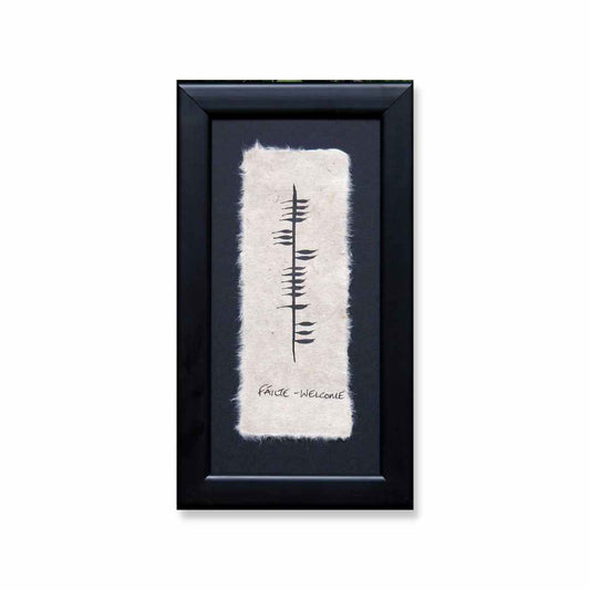 Ogham 'Fáilte' (Welcome) Framed Gift