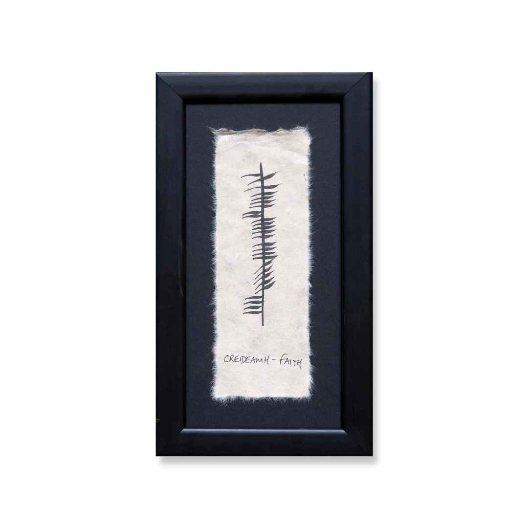 Ogham 'Creideamh' (Faith) Framed Gift