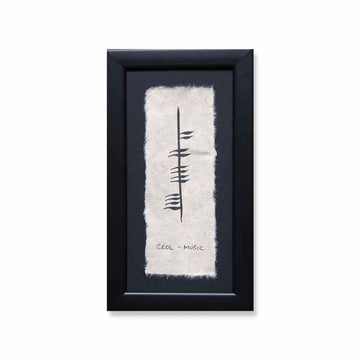 Ogham 'Ceol' (Music) Framed Gift by Ogham Wish