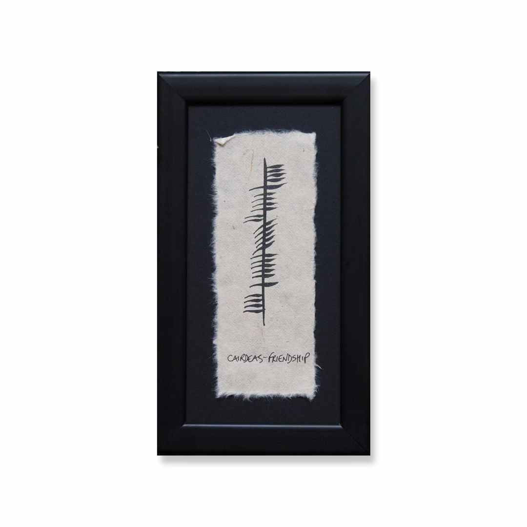 Ogham 'Cairdeas' (Friendship) Framed Gift