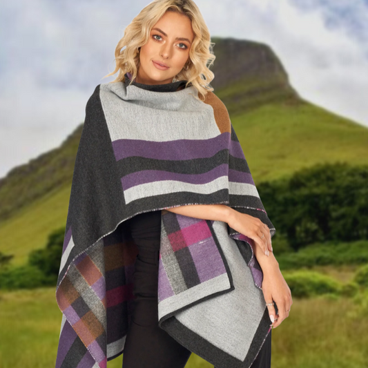 Jimmy Hourihan Shawl With Colour Blocking