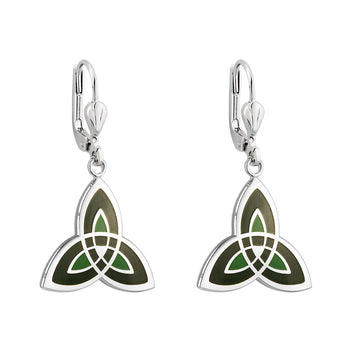 Enamel Trinity Knot Earrings