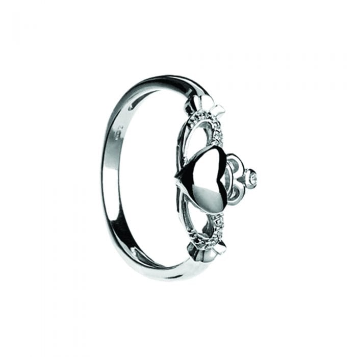 Stone Set Ladies Claddagh Ring