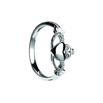 Stone Set Ladies Claddagh Ring