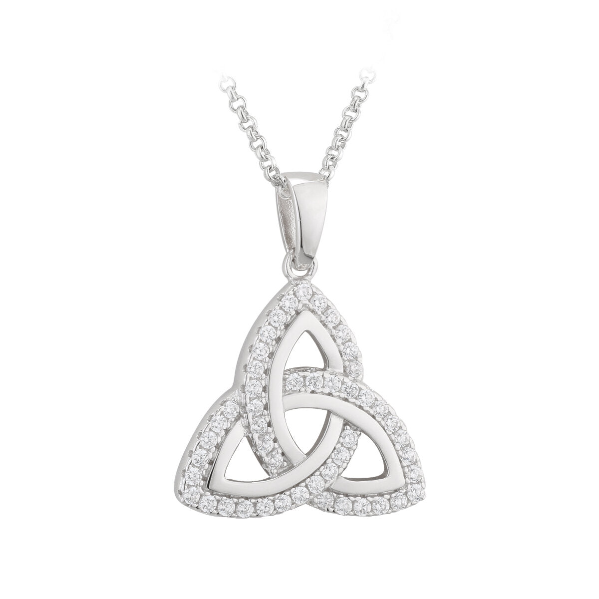 CUBIC ZIRCONIA TRINITY KNOT PENDANT