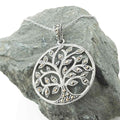 Sterling Silver Marcasite Tree of Life Pendant with Chain