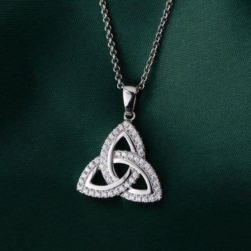 CUBIC ZIRCONIA TRINITY KNOT PENDANT