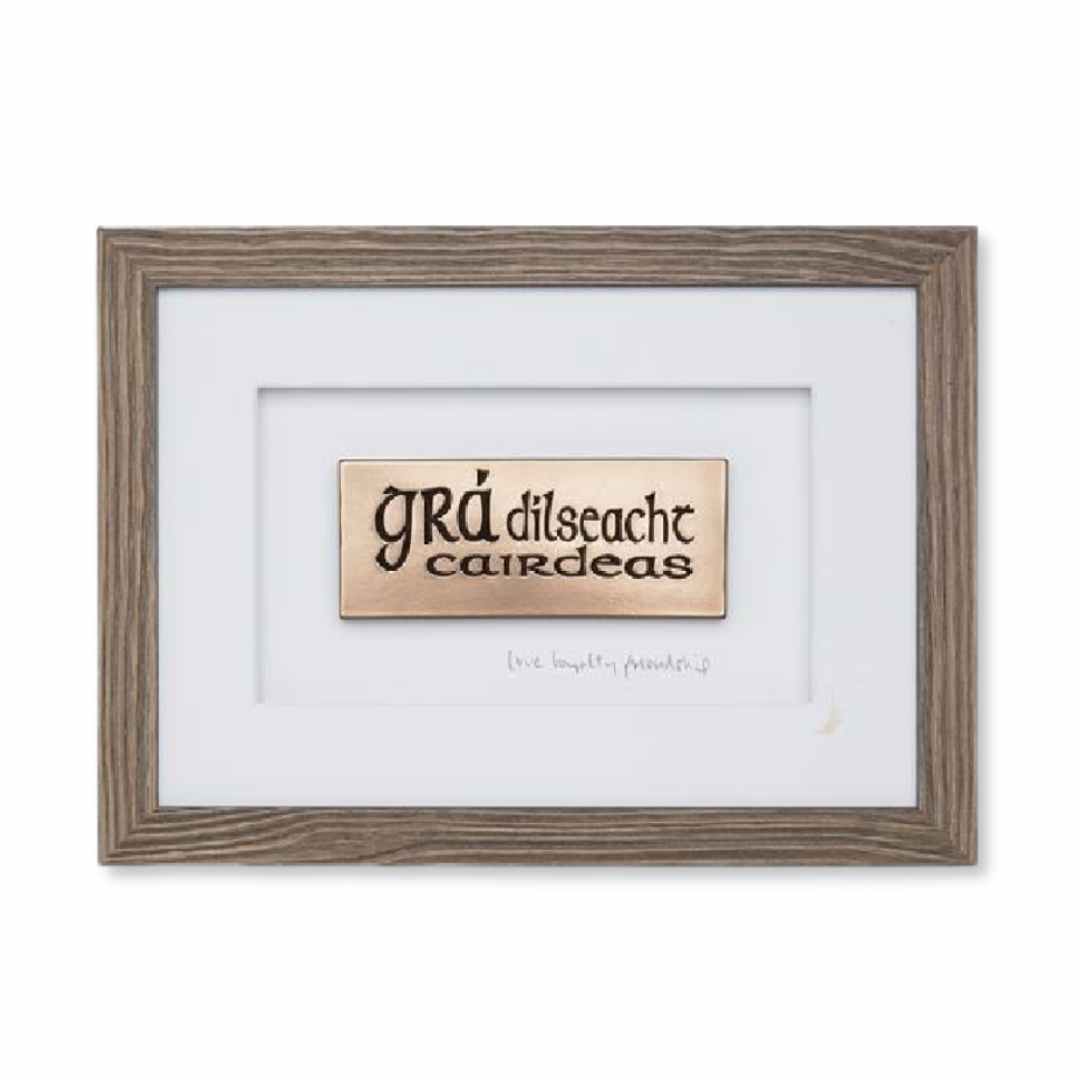 Wild Goose Grá Dílseacht Cairdeas (Love, Loyalty, Friendship) Framed Wall Plaque