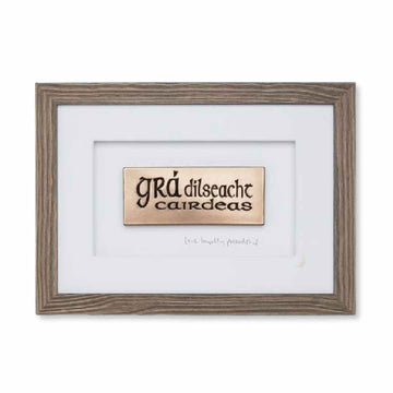 Wild Goose Grá Dílseacht Cairdeas (Love, Loyalty, Friendship) Framed Wall Plaque