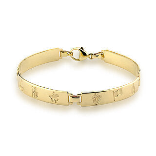 GOLD HISTORY OF IRELAND LADIES FOUR LINK BRACELET