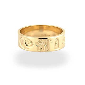 14K GOLD HISTORY OF IRELAND NARROW RING