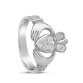 Diamond Claddagh Ring – Pavé Set