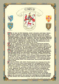 Carty Family Crest Parchment