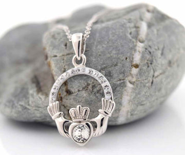 Shanore Claddagh Birthstone Pendant - April