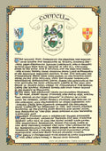 Connell Family Crest Parchment