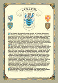 Cotter Family Crest Parchment