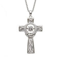 Dancing Stone Claddagh Silver Celtic Cross