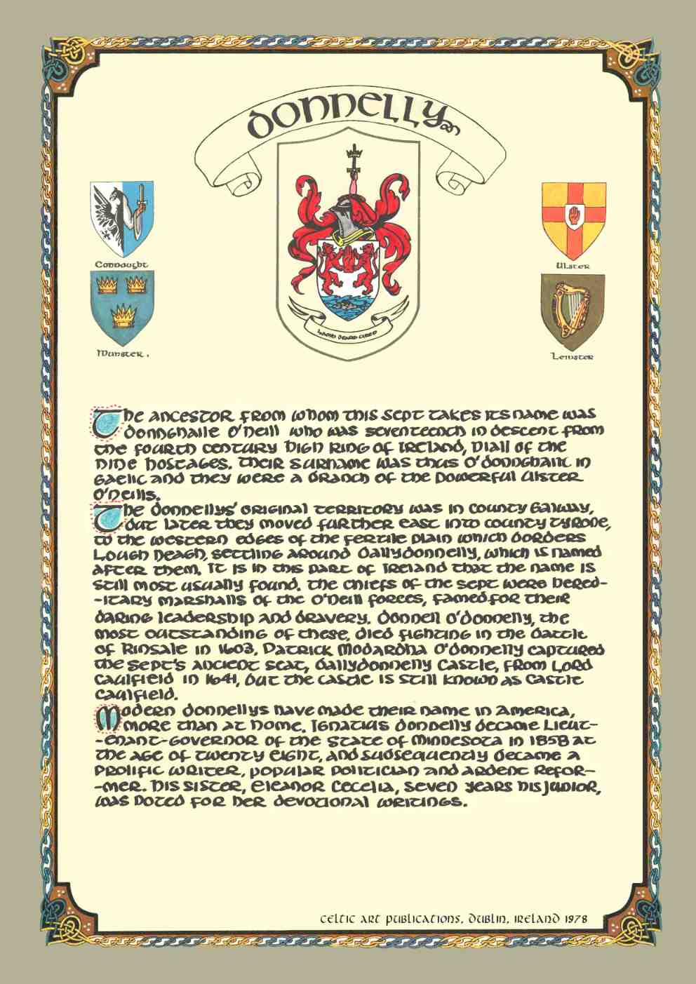 Donnelly Family Crest Parchment