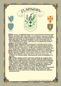 Flanagan Family Crest Parchment