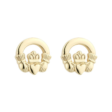 Gold Plated Claddagh Earrings