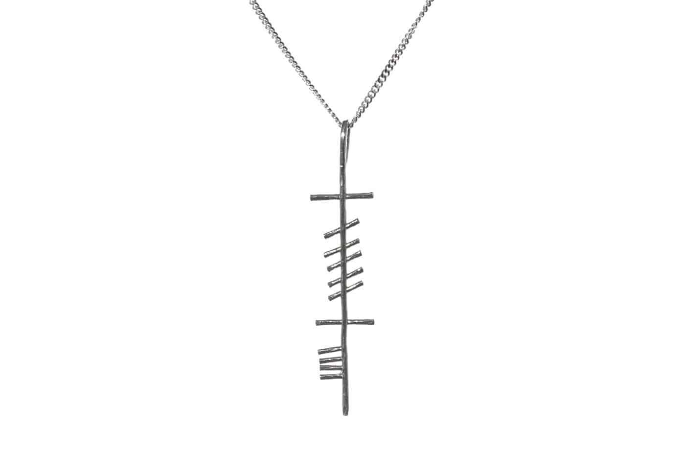 Silver Ogham 'Friend' Pendant