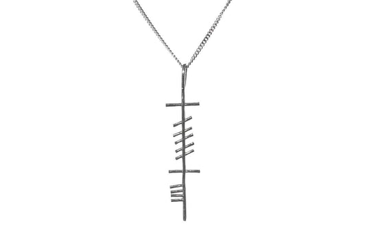 Silver Ogham 'Friend' Pendant