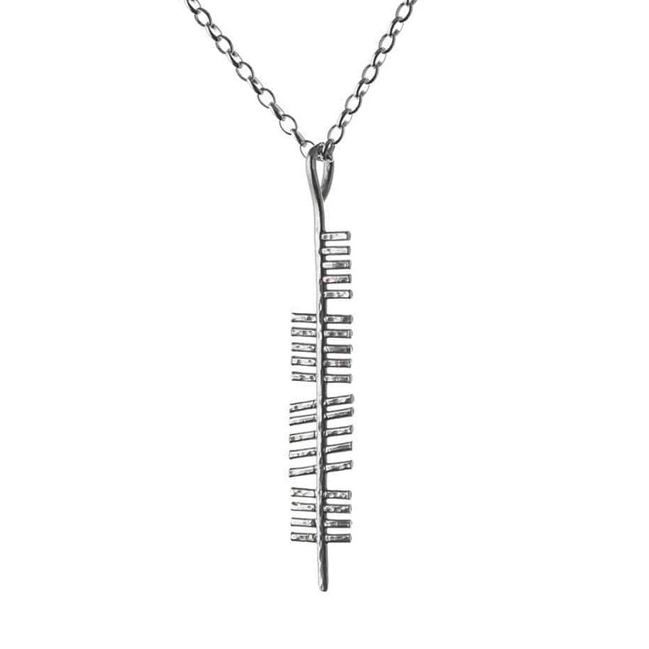 Silver Ogham 'Ireland' Pendant