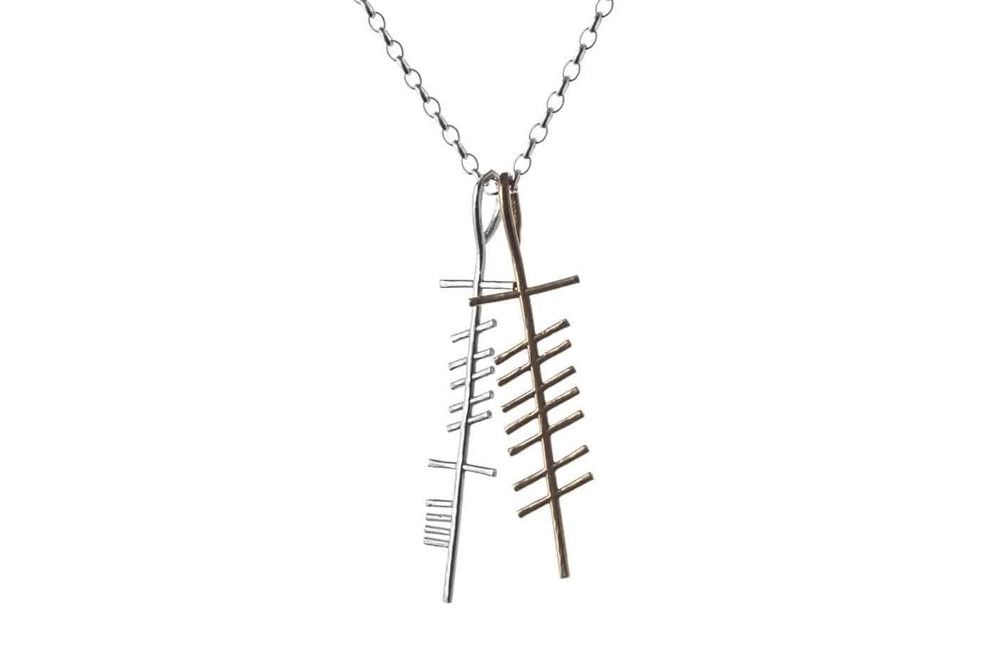 Ogham 'Love & Friend' Double Pendant