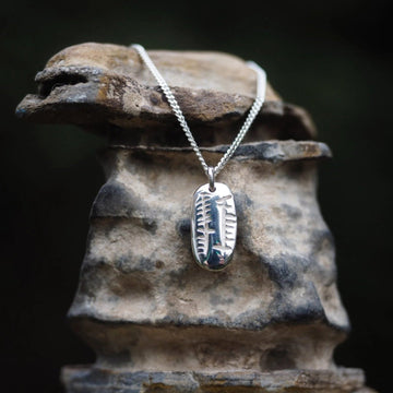 Carved Silver Ogham 'Soulmate' Pendant