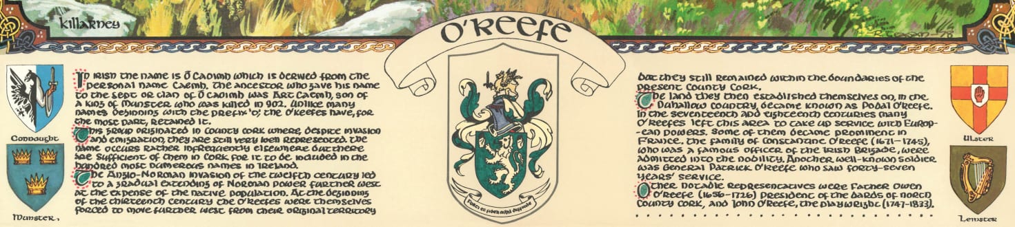 O'Keefe Family Crest Parchment