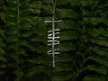 Large Rustic Silver Ogham 'Love' Pendant