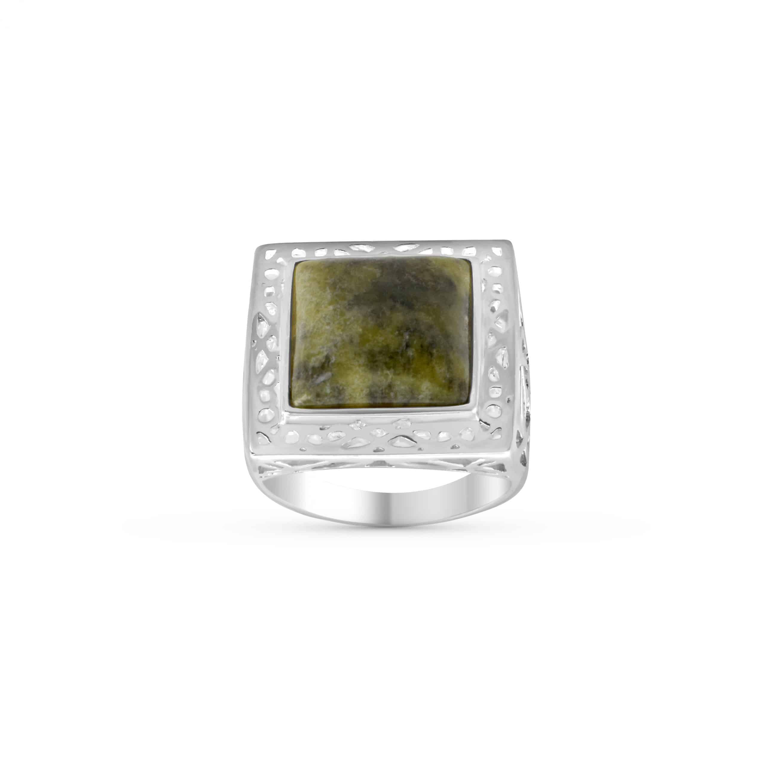 Connemara Marble Square Ring