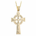 14k Gold Hand Engraved Celtic Cross