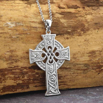 Sterling Silver Apostles Celtic Cross Necklace