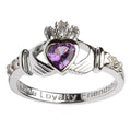 Shanore Silver Claddagh Ring June Birthstone