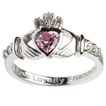 Shanore Silver Claddagh Ring October Birthstone