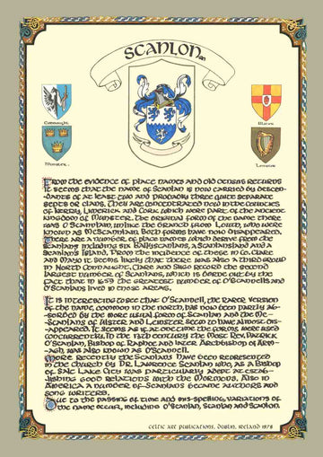 Scanlon Family Crest Parchment